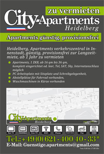 Factsheet City-Apartments in Heidelberg